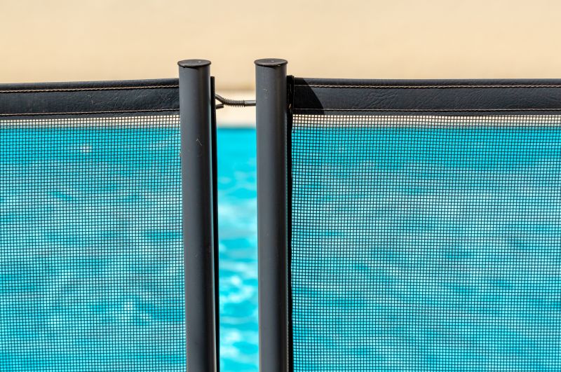Mesh Fence with Pool in Background